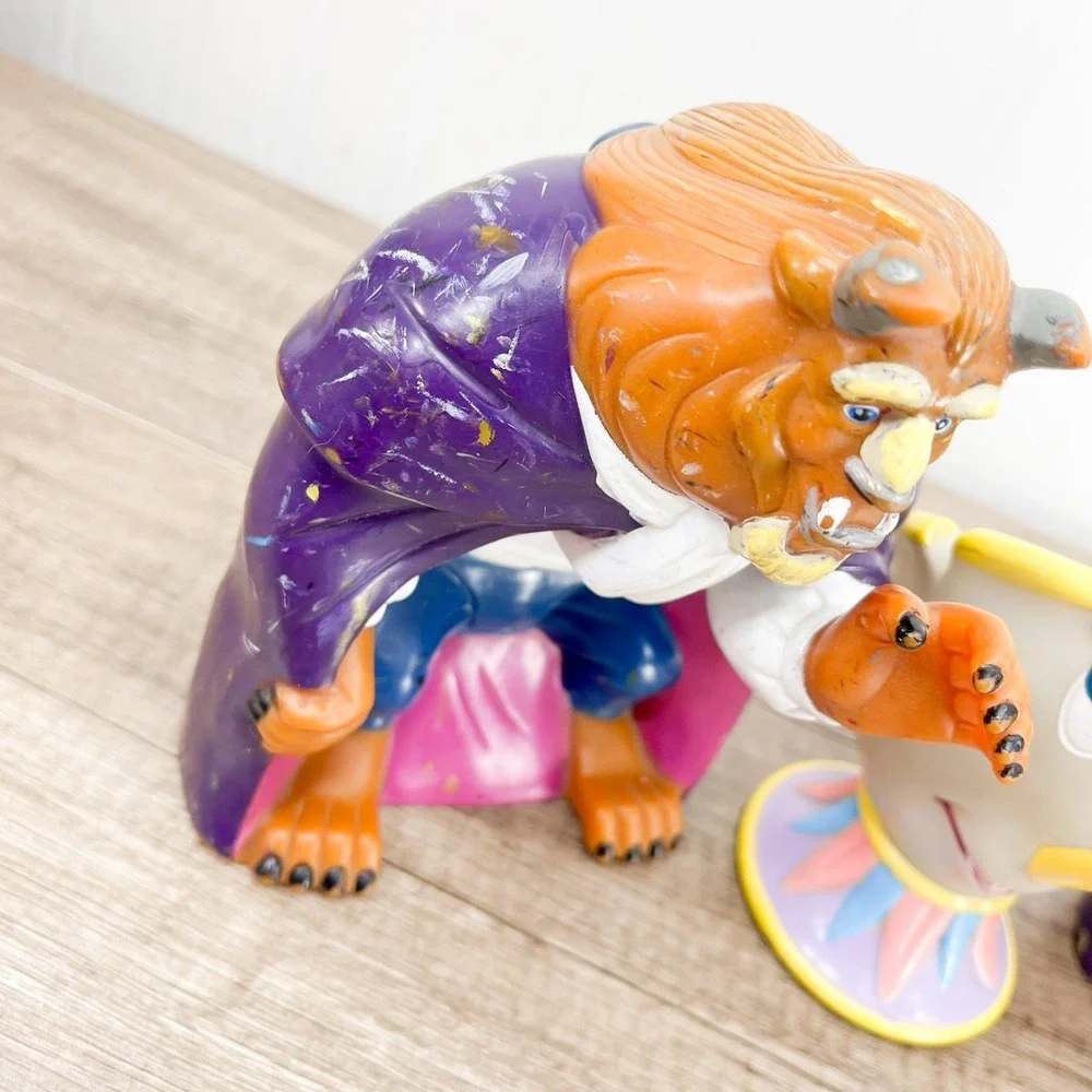 VTG Disney Beauty and‎ The Beast Hand Puppet Figure Pizza Hut 1992 Teacup Chip